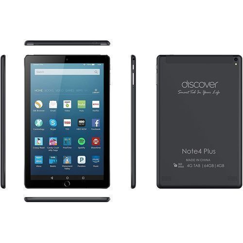 Discover Note  4G LTE Tablet 4GB RAM 128GB Dual Sim 6500 MAh - Black , COLOUR MAY VARY