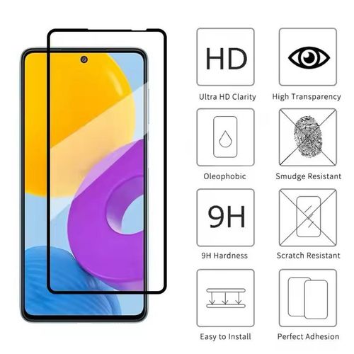 Samsung Galaxy A25 4G / 5G Silicone Case Plus Free Screen Protector Glass Soft Touch Feel Black