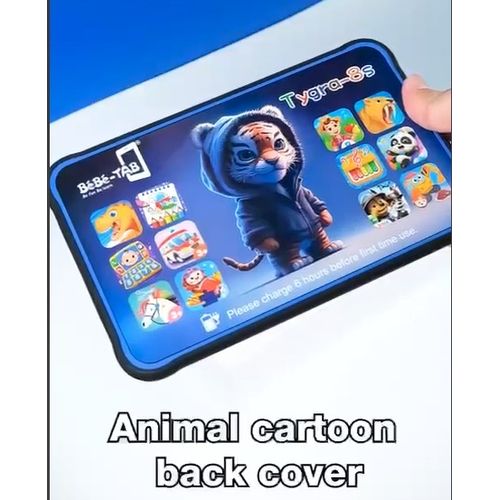 Bebe Tygra-8s Kids Educational Tablet 4GB RAM 128GB ROM 5000mAH Single Sim Plus Free Headphones -Orange