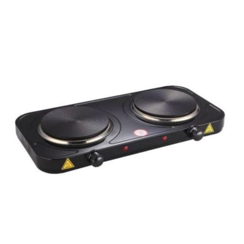 Quality Electric Hotplate With Two Burners-White
