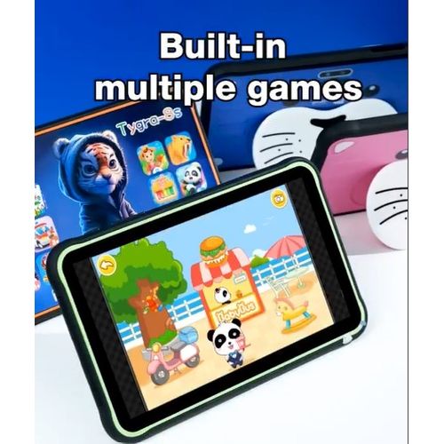 Bebe Tygra-8s Kids Educational Tablet 4GB RAM 128GB ROM 5000mAH Single Sim Plus Free Headphones -Orange