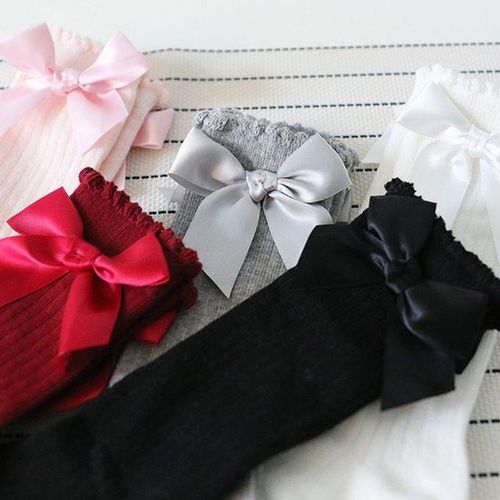 Big Long Bow Knee 2021 Socks Toddlers Soft Kids Girls High