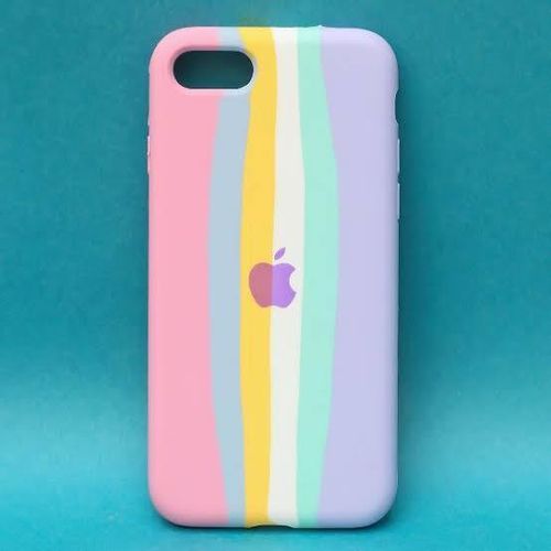 Apple IPhone Luxury Silicone Original Case For IPhone 6 Plus , IPhone 7+ , IPhone 8+  Shockproof Silicone Protective Phone Back Cover For IPhone 7 Plus , IPhone 8 Plus Phone Case Rainbow