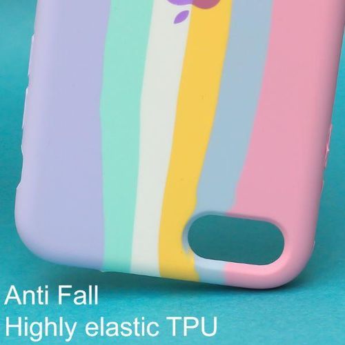 Apple IPhone Luxury Silicone Original Case For IPhone 6 Plus , IPhone 7+ , IPhone 8+  Shockproof Silicone Protective Phone Back Cover For IPhone 7 Plus , IPhone 8 Plus Phone Case Rainbow