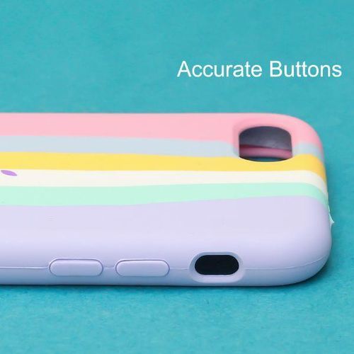 Apple IPhone Luxury Silicone Original Case For IPhone 6 Plus , IPhone 7+ , IPhone 8+  Shockproof Silicone Protective Phone Back Cover For IPhone 7 Plus , IPhone 8 Plus Phone Case Rainbow