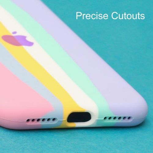 Apple IPhone Luxury Silicone Original Case For IPhone 6 Plus , IPhone 7+ , IPhone 8+  Shockproof Silicone Protective Phone Back Cover For IPhone 7 Plus , IPhone 8 Plus Phone Case Rainbow