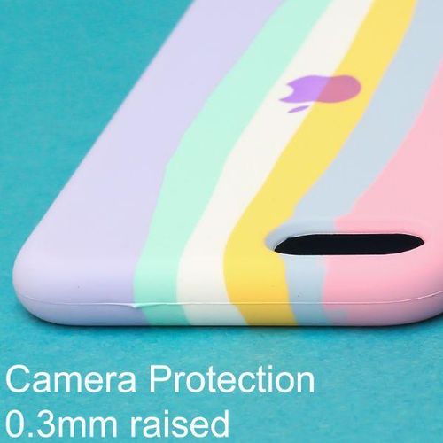 Apple IPhone Luxury Silicone Original Case For IPhone 6 Plus , IPhone 7+ , IPhone 8+  Shockproof Silicone Protective Phone Back Cover For IPhone 7 Plus , IPhone 8 Plus Phone Case Rainbow