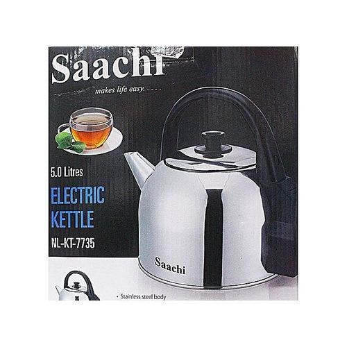 Saachi Durable Electric Kettle-Black-Silver 5 Litres