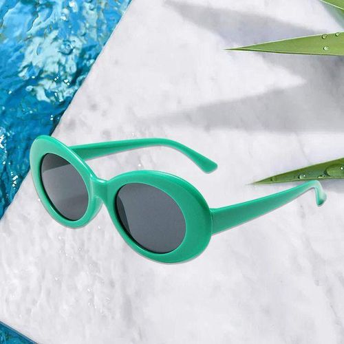 Sunglass Lens Thick Frame Glasses For Fashion Outfits Lake Green Gray