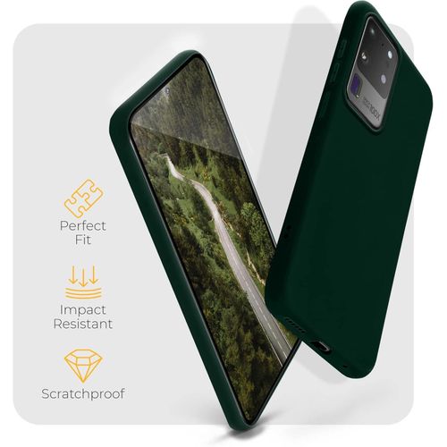 Samsung Galaxy S20 fe, S20, S20 Plus, S20 Ultra Matte Finish Lightweight Mobile Phone Case Ultra Slim Soft Protective TPU Cover-Green