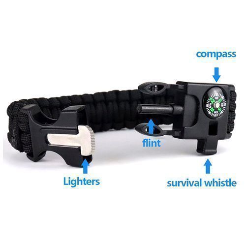 Multifunctional Hand Rope Camping Survival Adventure Emergency Compass Bracelets