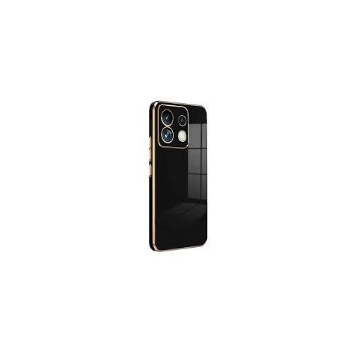 Tecno Pop 8, 7, 6, 5, 2F Pro Back Cover Case Gold Plated Frame  Glossy Backside -Black