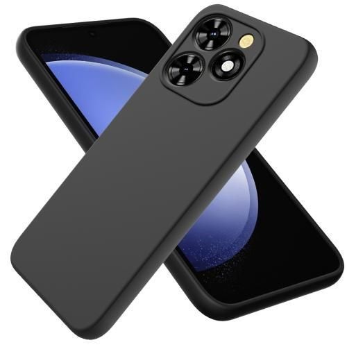 Tecno Pop 8 Luxury Soft Rubber Liquid Silicone Skin Touch Feel Cover Case Blue