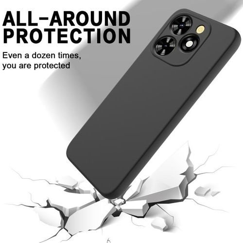 Tecno Pop 8 Luxury Soft Rubber Liquid Silicone Skin Touch Feel Cover Case Blue