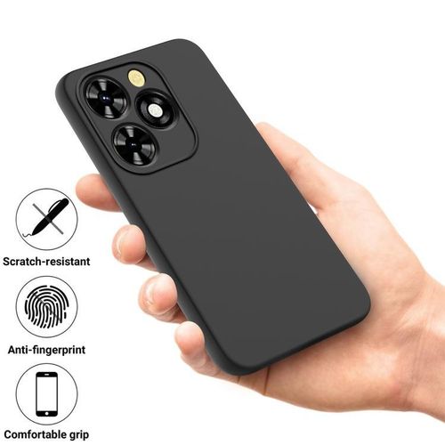 Tecno Pop 8 Luxury Soft Rubber Liquid Silicone Skin Touch Feel Cover Case Blue