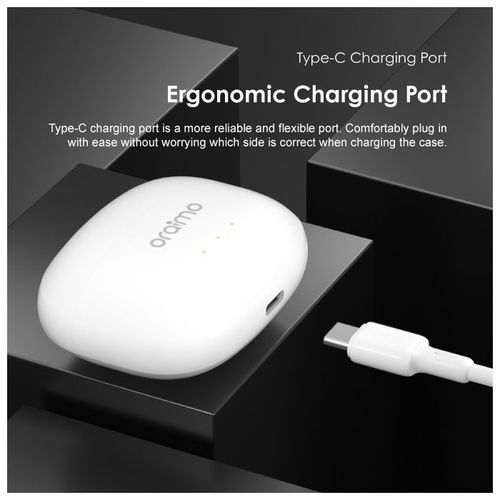 Oraimo FreePods 3 True Wireless Bass Earbuds BT V5.2  - White
