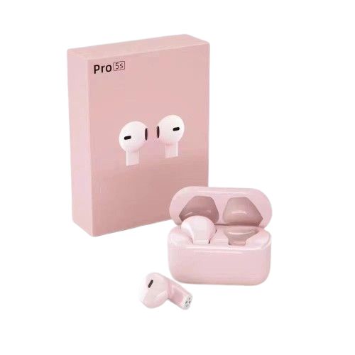 Air PRO 5S Bluetooth 5.0 Wireless Quality Earbuds With Noise Cancellation In Pink - Buy Now