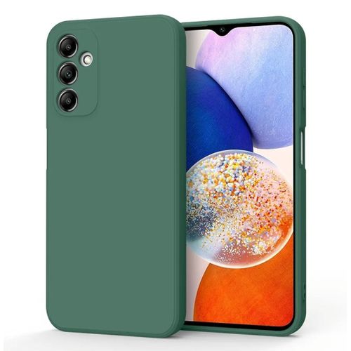 Samsung Galaxy A14 4G 5G Luxury Soft Rubber Liquid Silicone Skin Touch Feel Cover Case Green