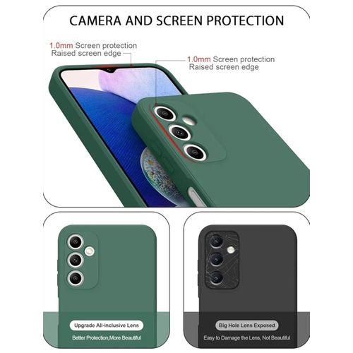 Samsung Galaxy A14 4G 5G Luxury Soft Rubber Liquid Silicone Skin Touch Feel Cover Case Green