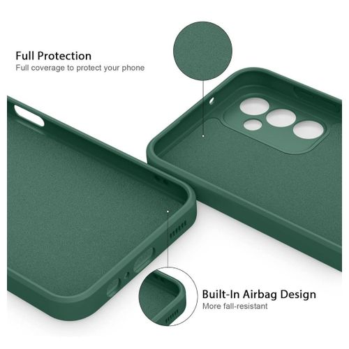 Samsung Galaxy A14 4G 5G Luxury Soft Rubber Liquid Silicone Skin Touch Feel Cover Case Green