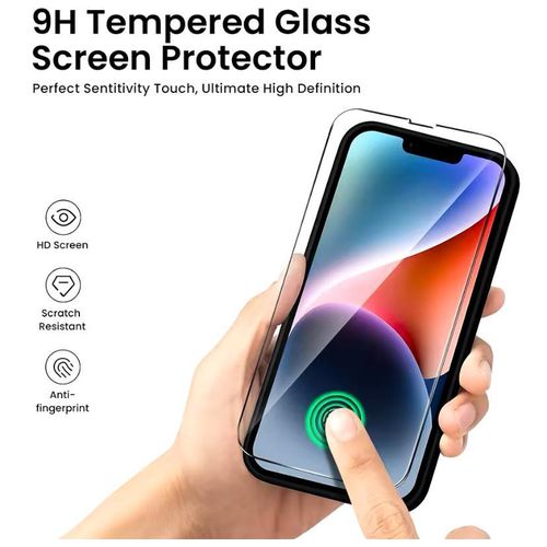 Apple IPhone 13 Pro , 13 Pro Max , IPhone 13 , 14 Silicone Case With MagSafe Deep Black With 2 Screen Protectors. Black