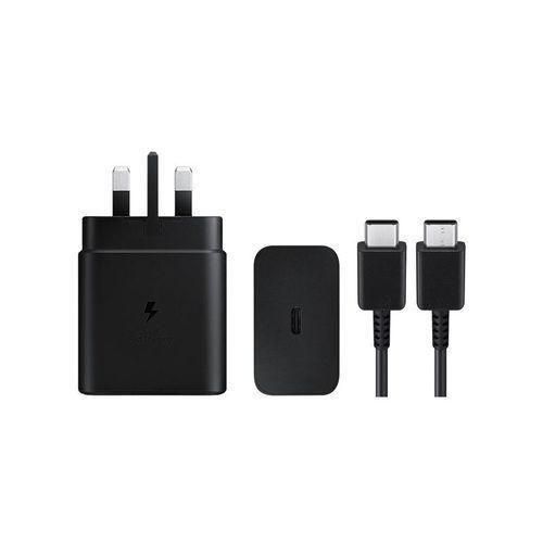 Samsung 25W USB-C Super Fast Charging Power Adapter With Type-C to C cable- Black/White