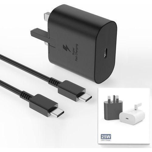 Samsung 25W USB-C Super Fast Charging Power Adapter With Type-C to C cable- Black/White