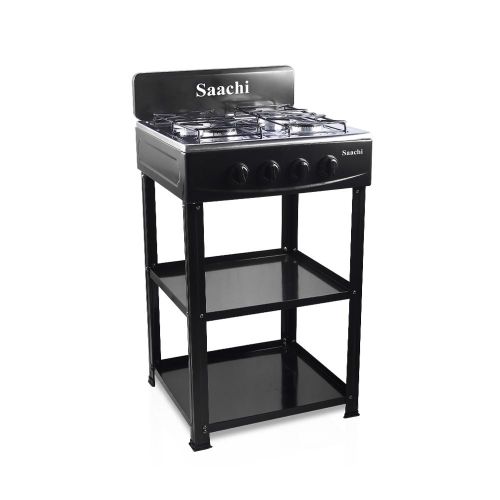 Saachi Four Burner Gas Stove NL-GAS-5256  With Manual Ignition - Black