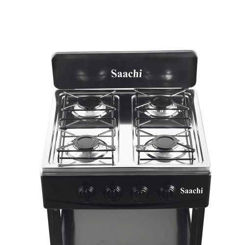Saachi Four Burner Gas Stove NL-GAS-5256  With Manual Ignition - Black