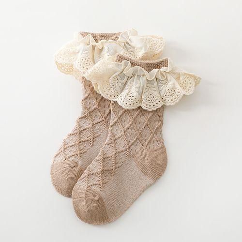 Toddler Socks Spainish Cute Princess Kids Solid Big Girls