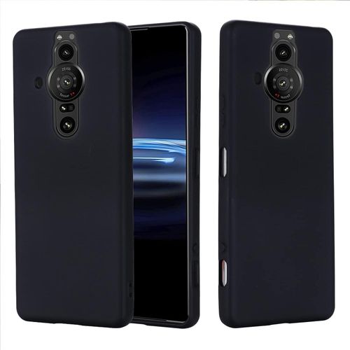 Sony Xperia PRO-I ,10 IV, 1 IV, Ace III, 5 IV, 10 V, 1 V, 5 V Case, Scratch Resistant Soft TPU Back Cover Shockproof Silicone Gel Rubber Bumper Anti-Fingerprints Full-Body Protective Case Cover -Black