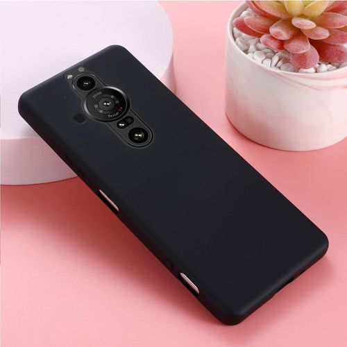 Sony Xperia PRO-I ,10 IV, 1 IV, Ace III, 5 IV, 10 V, 1 V, 5 V Case, Scratch Resistant Soft TPU Back Cover Shockproof Silicone Gel Rubber Bumper Anti-Fingerprints Full-Body Protective Case Cover -Black