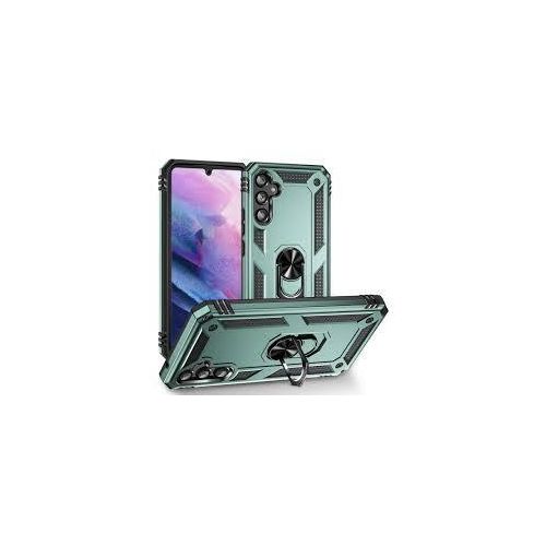 Samsung Galaxy A30, A31, A32, A33, A34, A35 5G Case Military Grade Protective Cases Cover With Ring Car Mount Kickstand- Green