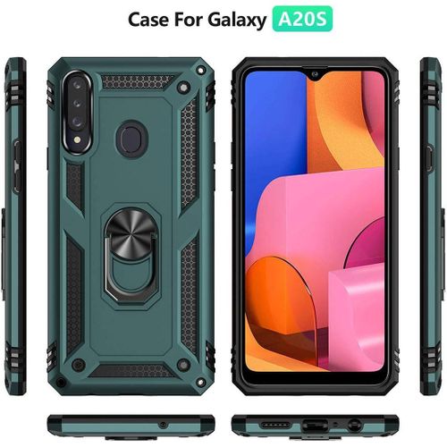 Samsung Galaxy A30, A31, A32, A33, A34, A35 5G Case Military Grade Protective Cases Cover With Ring Car Mount Kickstand- Green