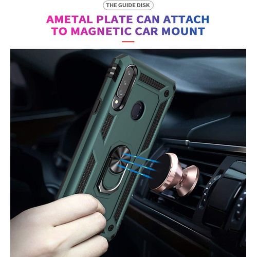 Samsung Galaxy A30, A31, A32, A33, A34, A35 5G Case Military Grade Protective Cases Cover With Ring Car Mount Kickstand- Green
