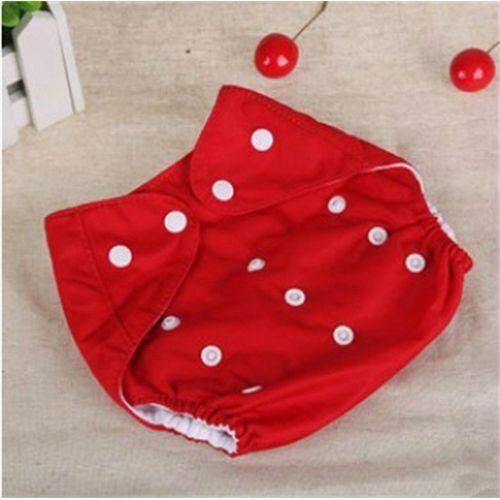 Baby Cloth Reusable Diapers Nappies Washableborn Ajustable Diapers Nappy Changing Diaper Children Washable Cloth Diapers, Size:ThinRed