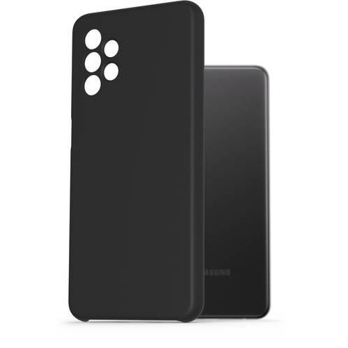 Samsung Galaxy A32 4G Luxury Soft Rubber Liquid Silicone Case Skin Touch Feel Phone Cover Black