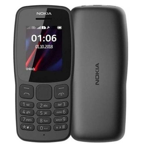 Nokia 105 -1.8" 4MB ROM/RAM 800mAh Battery Dual Sim - Black(1 YR WRTY)