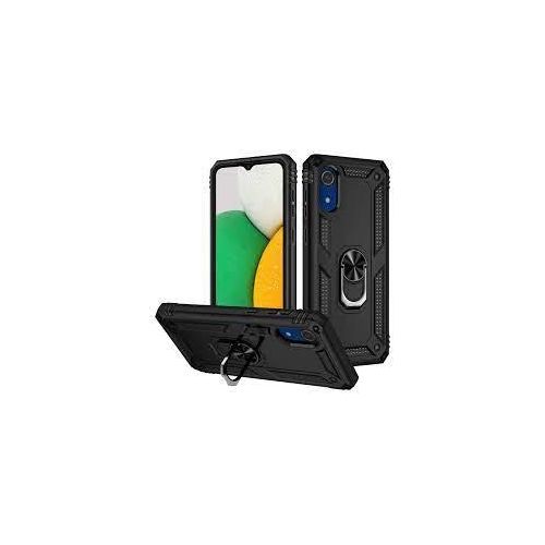 Samsung Galaxy A03, A03s, A03 Core, A04, A04s, A04 Core Case, Military Grade Tough Heavy Armored Protective Phone Case With Magnetic Metal Ring Kickstand Slim Shockproof Duty Armor Cover Case-Black