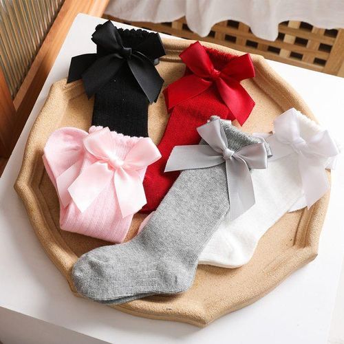 Autumn Big Girls Children's Spring Socks Bow Spanish Kids