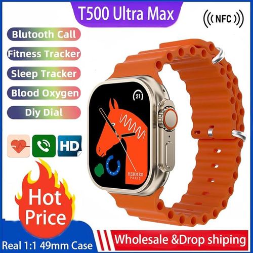 T500 Ultra Max Smart Watch 49MM Series 8 NFC Body - Black