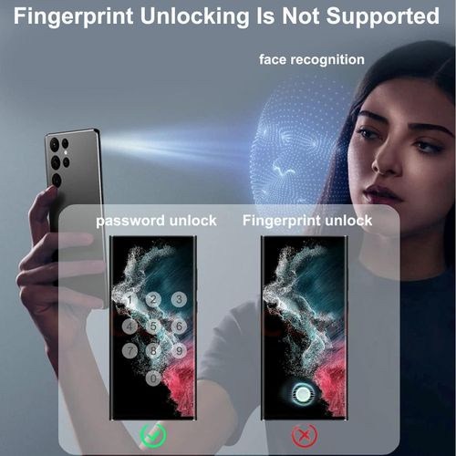 Samsung Galaxy S22 23 Plus Ultra Matte Ceramic Screen Protector Anti Fingerprint Scratch Guard -Black