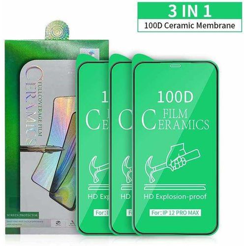 IPhone X, XR, Xs, Xs Max Matte Ceramic Fully Flexible Screen Protector With Edge To Edge Cover-Black