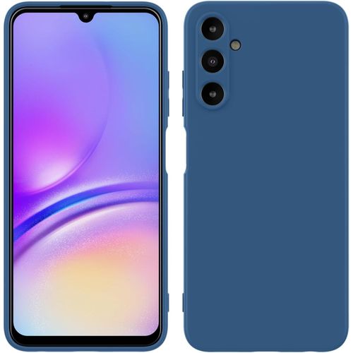 Samsung Galaxy A05, A05s Case, Ultra Slim Shockproof Protective Liquid Silicone Phone Case With Soft Anti-Scratch Microfiber Lining Cover-Blue