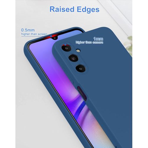 Samsung Galaxy A05, A05s Case, Ultra Slim Shockproof Protective Liquid Silicone Phone Case With Soft Anti-Scratch Microfiber Lining Cover-Blue