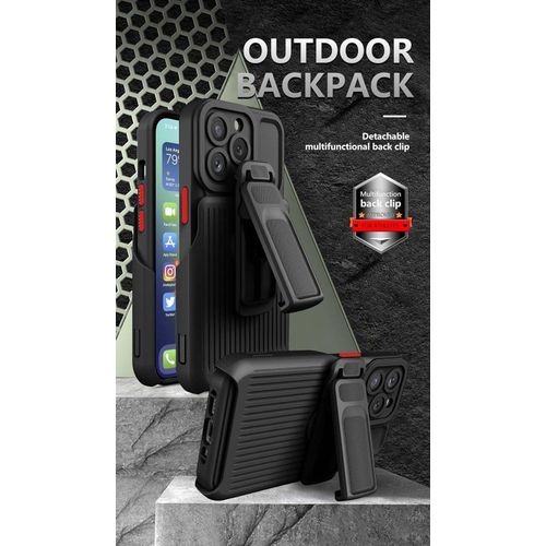 iPhone 15 14 13 12 11 Pro Max Case with Kickstand Belt Clip Holster Cover, iPhone 15 14 13 12 11 Pro Max Phone Case, Heavy Duty 3 Layers Shockproof Full Body Rugged Hybrid Case for iPhone 15 Pro Max 6.7
