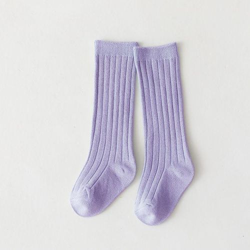 Solid 18 Girls Baby Colors Socks New Long Boys Knee High