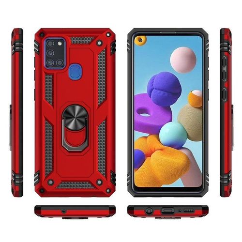 Samsung Galaxy A21s  360 Metal Rotating Ring Kickstand Hybrid Shockproof Duty Armor Protective Cover Case