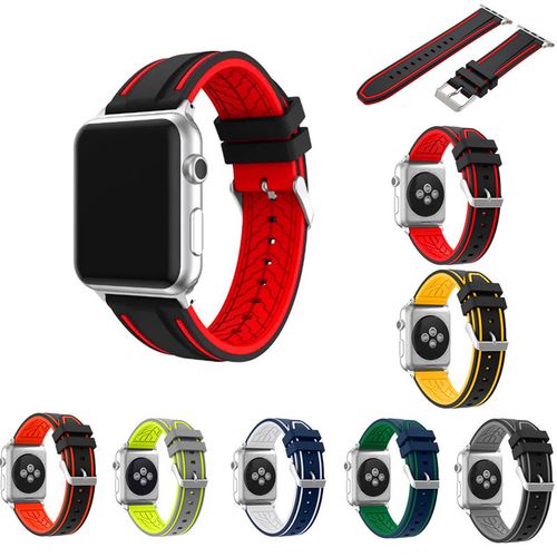Sports Silicone let For Apple Watch Band 45mm 41mm 42/38mm 40/44mm Smart For iWatch Series 7 6 SE 5 4 3 2 1 Men Women Strap-6T