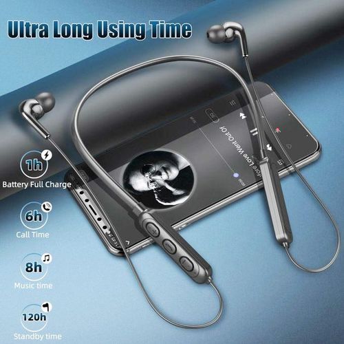 Neckband Wireless Bluetooth Sports Earphone In Black